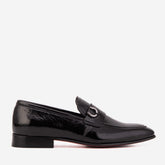 The Blackwell Black Patent Bit Loafer Shoe - Vinci Leather