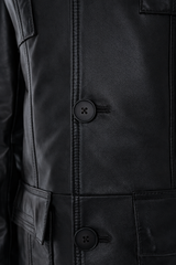 The Ravenna Black Leather Jacket - Vinci Leather