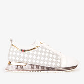 The Cenova White Gold Leather Sneaker - Vinci Leather