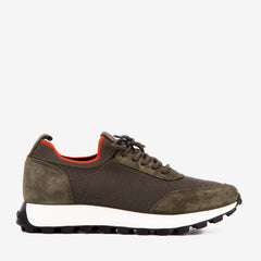 The Berlin Green Suede Leather Sneaker - Vinci Leather