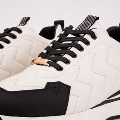The Veneto White Leather Sneaker - Vinci Leather