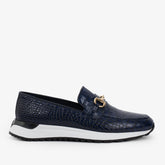 The Padova Navy Blue Leather Sneaker - Vinci Leather