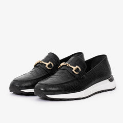 The Padova Black Leather Sneaker - Vinci Leather