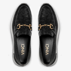 The Padova Black Leather Sneaker - Vinci Leather