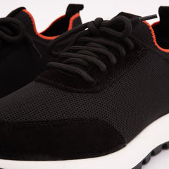The Berlin Black Suede Leather Sneaker - Vinci Leather