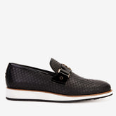 The Legacy Black Leather Casual Loafer Shoe - Vinci Leather