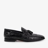 The Istanbul Black Leather Tassel Loafer Shoe - Vinci Leather
