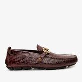 The Pisa Burgundy Leather Bit Drive Loafer Shoe - Vinci Leather