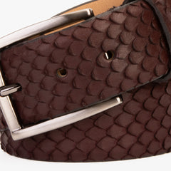 The Majesty Burgundy Leather Belt - Vinci Leather