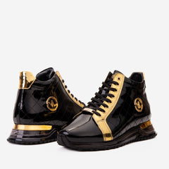 The Prestige Black Gold Limited Edition High-Top Sneaker - Vinci Leather