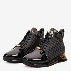The Monte Carlo Black High-Top Sneaker Limited Edition - Vinci Leather