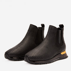 The Panther Black Leather Chelsea Boot - Vinci Leather
