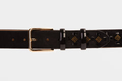 The Vicino Black Leather Belt - Vinci Leather