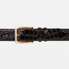 The Strat Black Leather Belt - Vinci Leather