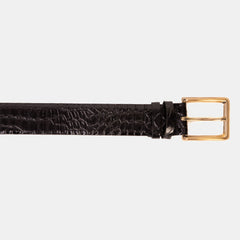 The Strat Black Leather Belt - Vinci Leather