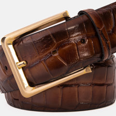 The Strat Brown Leather Belt - Vinci Leather