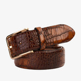 The Monaco Brown Leather Belt - Vinci Leather