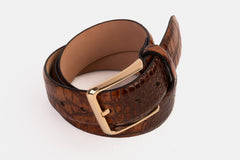 The Monaco Brown Leather Belt - Vinci Leather