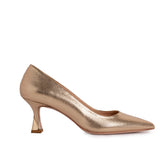 The Brunello Gold Leather Pump Shoe - Vinci Leather