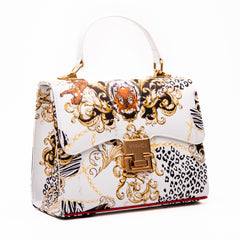The Perugia White Leather Handbag - Vinci Leather