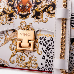 The Perugia White Leather Handbag - Vinci Leather