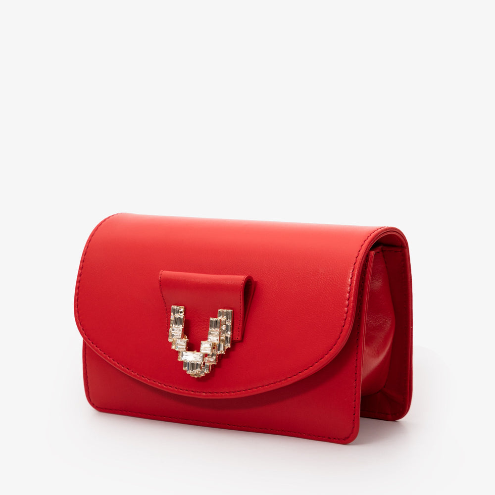 The Love Red Leather Handbag - Vinci Leather