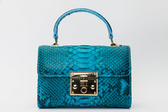 The Queen Turquoise Leather Handbag - Vinci Leather