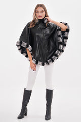 The Glacier Black Reversible Leather Jacket - Vinci Leather