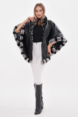 The Glacier Black Reversible Leather Jacket - Vinci Leather