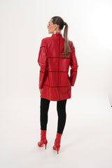 The Prado Reversible Red Leather Jacket - Vinci Leather