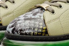 The Venezia Green Leather Sneaker - Vinci Leather