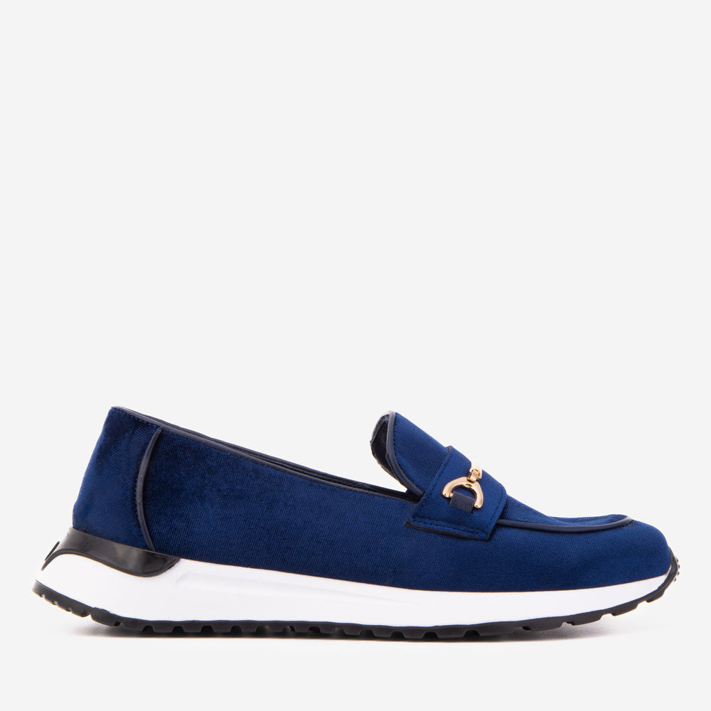 The Milan Navy Blue Leather Sneaker - Vinci Leather
