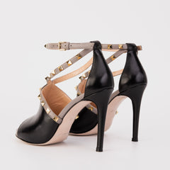 The Ribnica Black Leather Ankle Strap Sandal - Vinci Leather