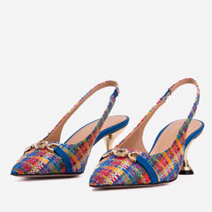 The Zoe Leather Slingback Sandal - Vinci Leather