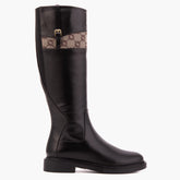 The Bellina Black Leather Women’s Knee-High Boot - Vinci Leather