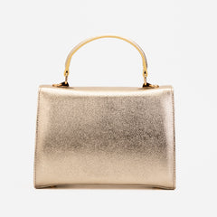 The Ege Gold Leather Handbag - Vinci Leather