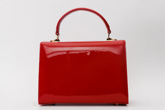 The Ege Red Patent Leather Handbag - Vinci Leather