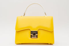 The Duffryn Yellow Leather Handbag - Vinci Leather