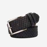 The Majesty Navy Blue Leather Belt - Vinci Leather