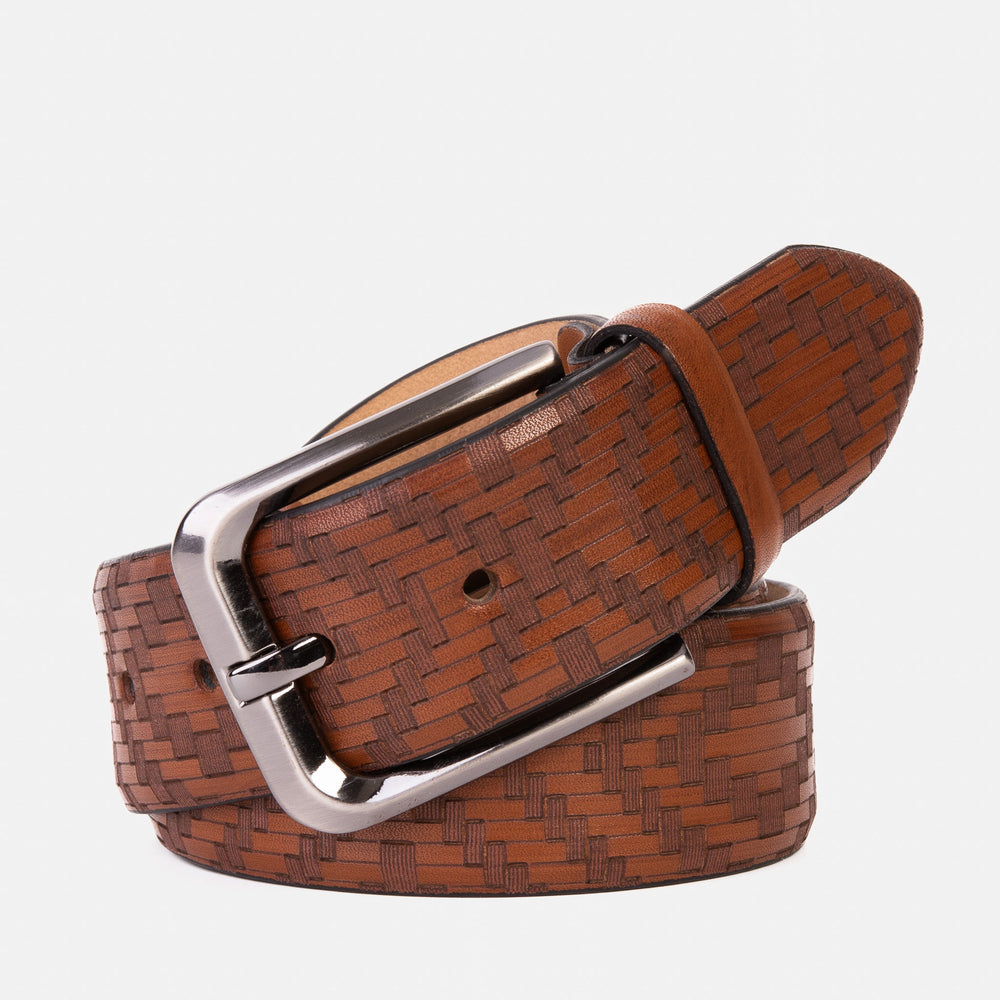 The Meram Tan Calfskin Belt - Vinci Leather