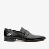 The Warsaw Shoe Black Leather Bit Loafer - Vinci Leather