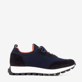 The Berlin Navy Suede Leather Sneaker - Vinci Leather
