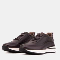 The Modena Brown Leather Sneaker - Vinci Leather