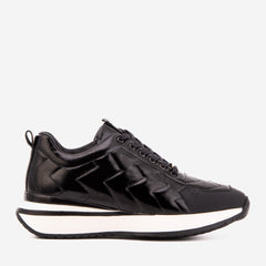The Veneto Black Leather Sneaker - Vinci Leather