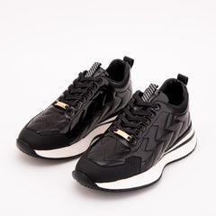 The Veneto Black Leather Sneaker - Vinci Leather