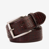 The Empire Burgundy Leather Belt - Vinci Leather