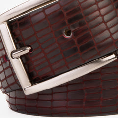 The Empire Burgundy Leather Belt - Vinci Leather