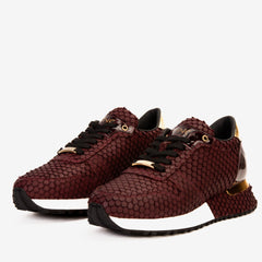 The Majesty Burgundy Leather Sneaker - Vinci Leather
