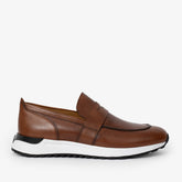 The Lara Tan Leather Sneaker - Vinci Leather