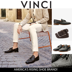 The Meram Black Leather Tassel Slip-On Loafer Shoe - Vinci Leather